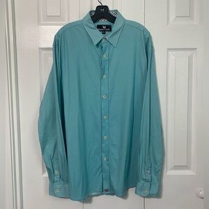 Butter Cloth Button Up Shirt Mens 2XL  Flip Cuffs Formal Preppy